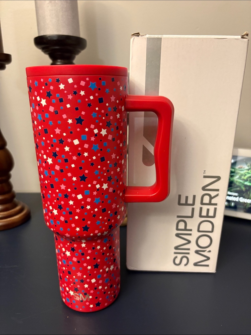 Simple Modern July 4th The Trek 40 oz Tumbler BNIB ❤️🤍🩵